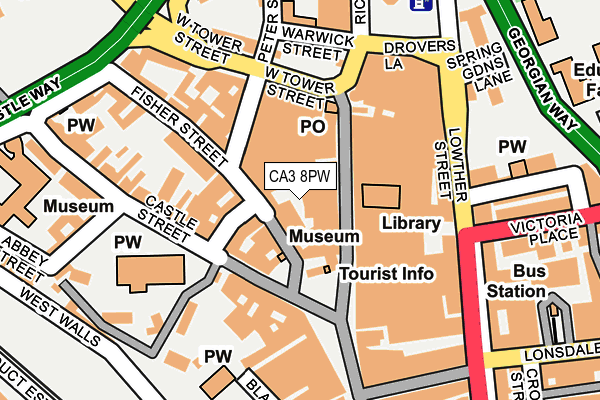 CA3 8PW map - OS OpenMap – Local (Ordnance Survey)