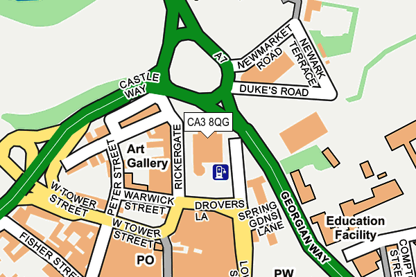 CA3 8QG map - OS OpenMap – Local (Ordnance Survey)