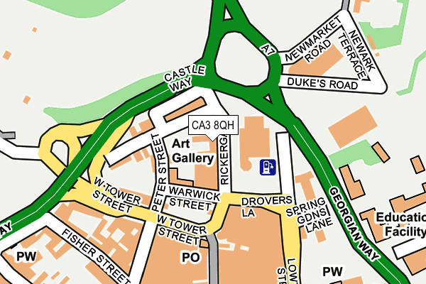 CA3 8QH map - OS OpenMap – Local (Ordnance Survey)