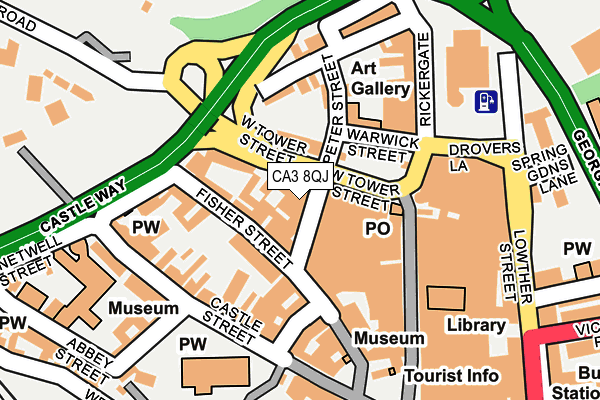 CA3 8QJ map - OS OpenMap – Local (Ordnance Survey)