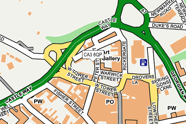 CA3 8QP map - OS OpenMap – Local (Ordnance Survey)