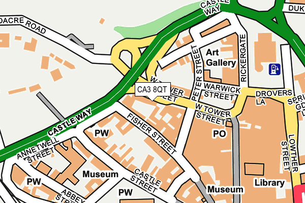 CA3 8QT map - OS OpenMap – Local (Ordnance Survey)