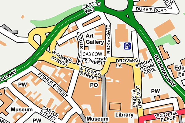 CA3 8QW map - OS OpenMap – Local (Ordnance Survey)