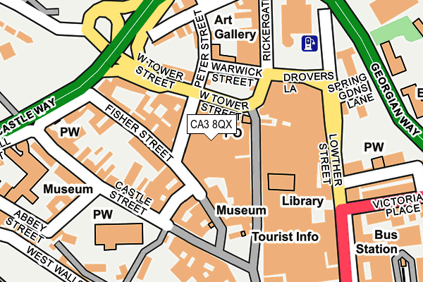 CA3 8QX map - OS OpenMap – Local (Ordnance Survey)