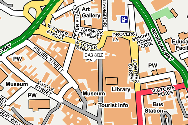 CA3 8QZ map - OS OpenMap – Local (Ordnance Survey)