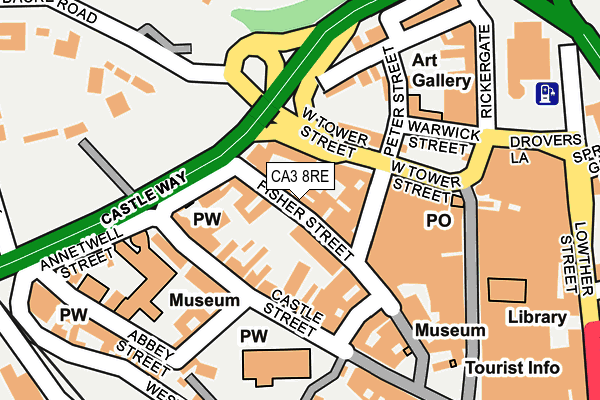 CA3 8RE map - OS OpenMap – Local (Ordnance Survey)