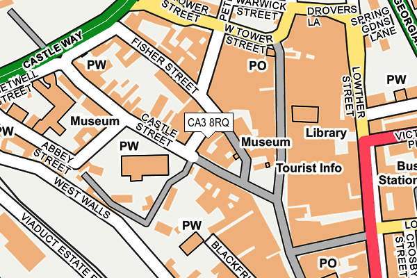 CA3 8RQ map - OS OpenMap – Local (Ordnance Survey)