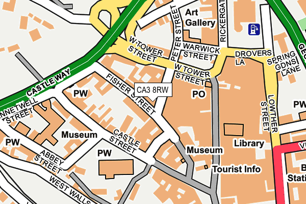 CA3 8RW map - OS OpenMap – Local (Ordnance Survey)