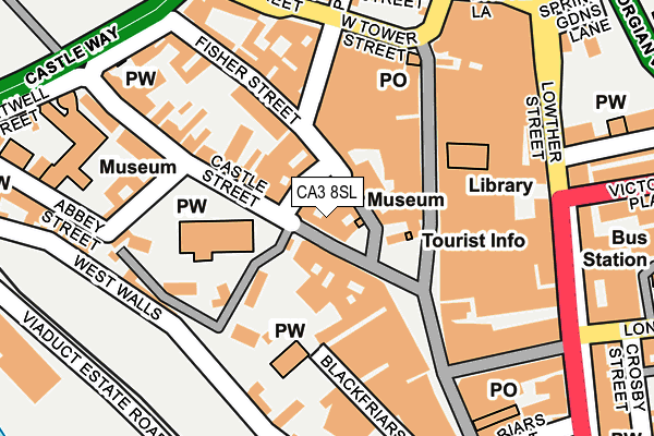 CA3 8SL map - OS OpenMap – Local (Ordnance Survey)