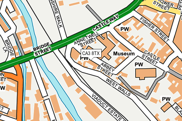 CA3 8TX map - OS OpenMap – Local (Ordnance Survey)