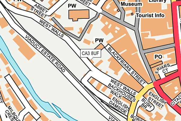 CA3 8UF map - OS OpenMap – Local (Ordnance Survey)