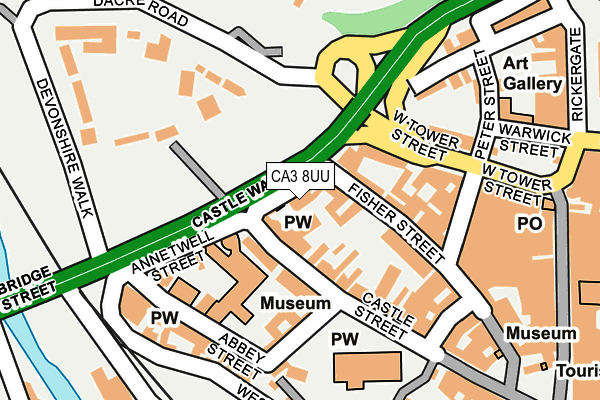 CA3 8UU map - OS OpenMap – Local (Ordnance Survey)