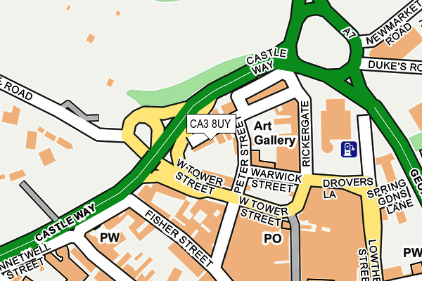 CA3 8UY map - OS OpenMap – Local (Ordnance Survey)