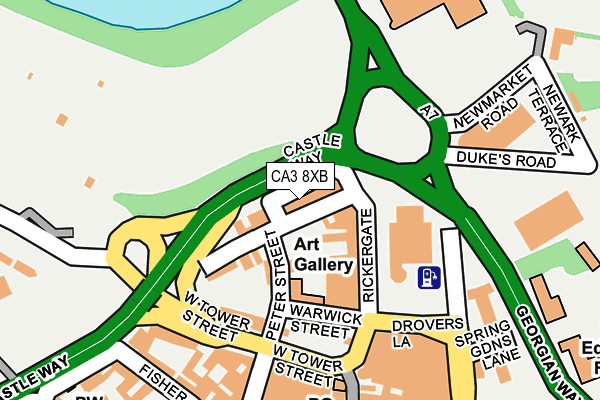 CA3 8XB map - OS OpenMap – Local (Ordnance Survey)