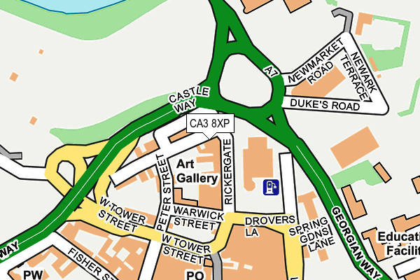 CA3 8XP map - OS OpenMap – Local (Ordnance Survey)