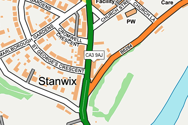 CA3 9AJ map - OS OpenMap – Local (Ordnance Survey)