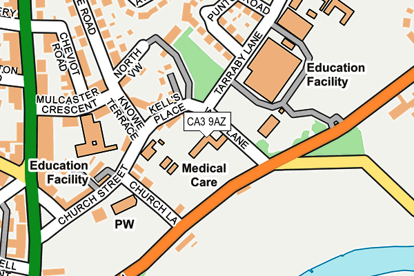 CA3 9AZ map - OS OpenMap – Local (Ordnance Survey)