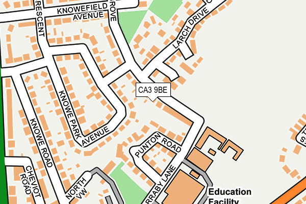 CA3 9BE map - OS OpenMap – Local (Ordnance Survey)