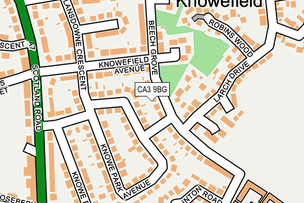 CA3 9BG map - OS OpenMap – Local (Ordnance Survey)