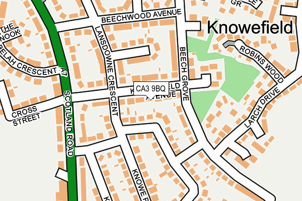 CA3 9BQ map - OS OpenMap – Local (Ordnance Survey)