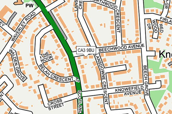 CA3 9BU map - OS OpenMap – Local (Ordnance Survey)