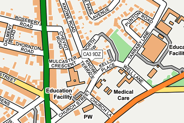 CA3 9DZ map - OS OpenMap – Local (Ordnance Survey)