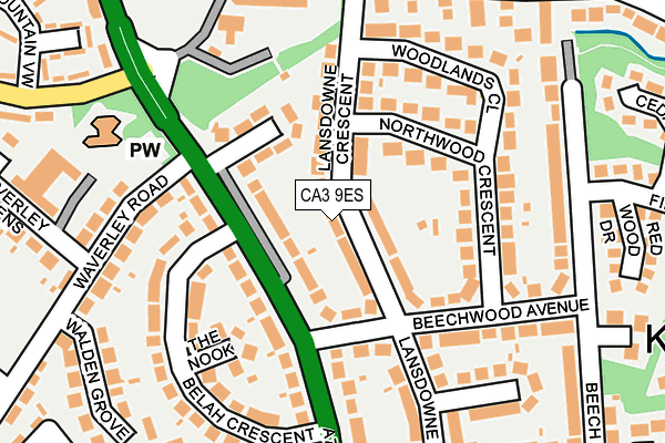 CA3 9ES map - OS OpenMap – Local (Ordnance Survey)