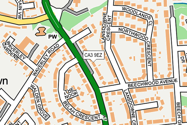 CA3 9EZ map - OS OpenMap – Local (Ordnance Survey)