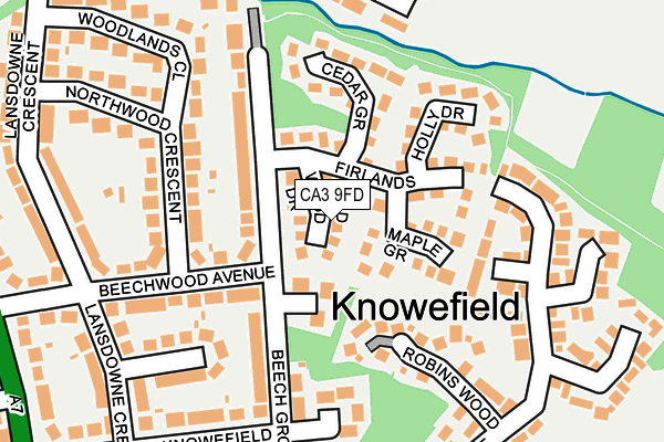 CA3 9FD map - OS OpenMap – Local (Ordnance Survey)