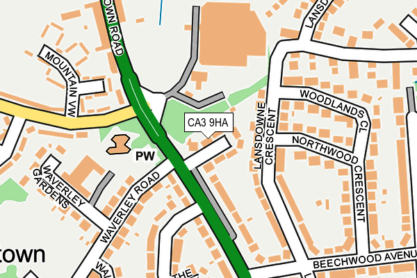 CA3 9HA map - OS OpenMap – Local (Ordnance Survey)