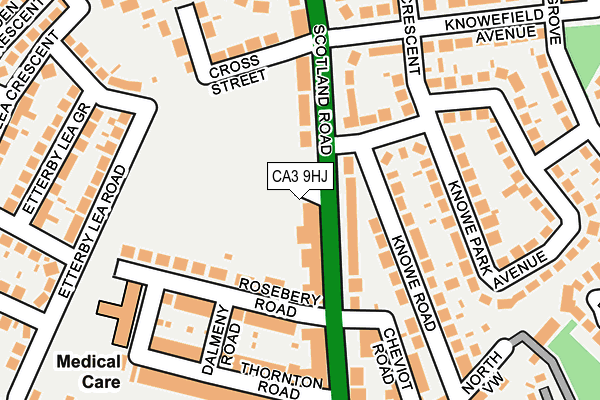 CA3 9HJ map - OS OpenMap – Local (Ordnance Survey)