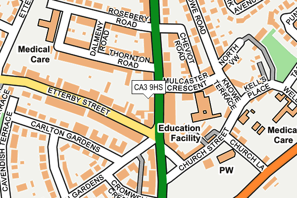 CA3 9HS map - OS OpenMap – Local (Ordnance Survey)