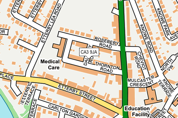 CA3 9JA map - OS OpenMap – Local (Ordnance Survey)