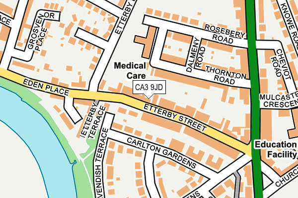 CA3 9JD map - OS OpenMap – Local (Ordnance Survey)