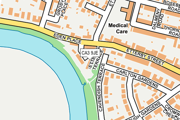 CA3 9JE map - OS OpenMap – Local (Ordnance Survey)