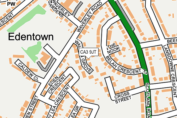 CA3 9JT map - OS OpenMap – Local (Ordnance Survey)