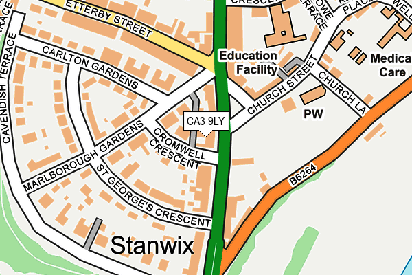 CA3 9LY map - OS OpenMap – Local (Ordnance Survey)