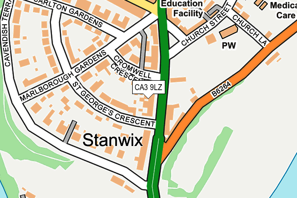 CA3 9LZ map - OS OpenMap – Local (Ordnance Survey)