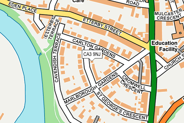 CA3 9NJ map - OS OpenMap – Local (Ordnance Survey)