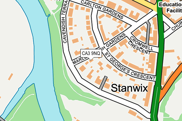 CA3 9NQ map - OS OpenMap – Local (Ordnance Survey)