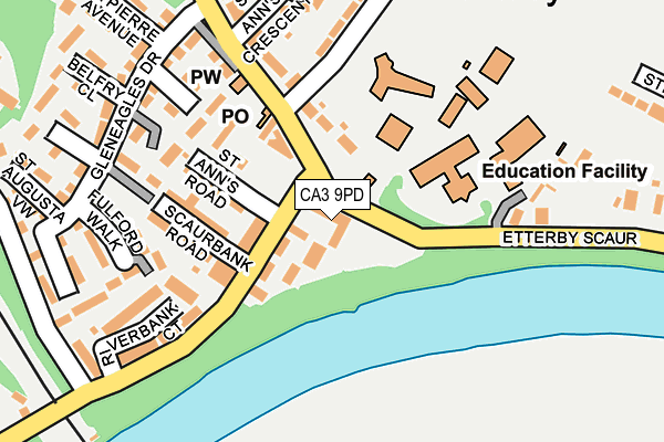 CA3 9PD map - OS OpenMap – Local (Ordnance Survey)