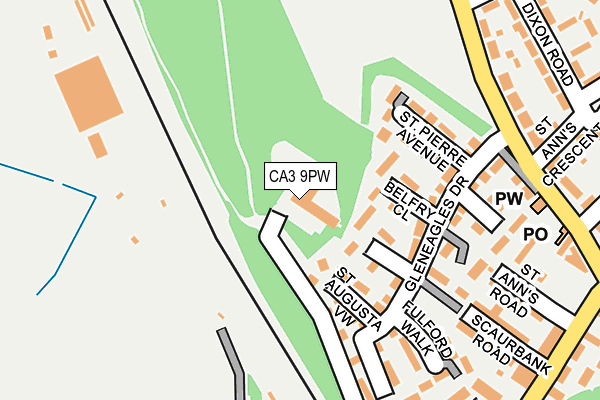 CA3 9PW map - OS OpenMap – Local (Ordnance Survey)