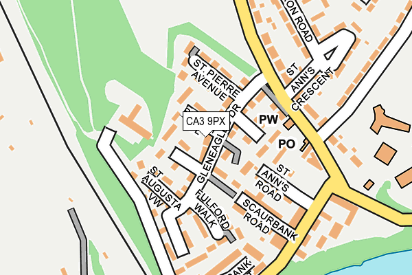 CA3 9PX map - OS OpenMap – Local (Ordnance Survey)