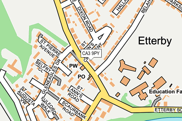 CA3 9PY map - OS OpenMap – Local (Ordnance Survey)