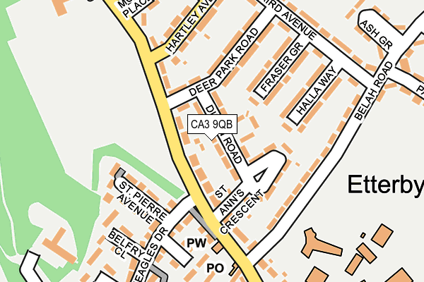 CA3 9QB map - OS OpenMap – Local (Ordnance Survey)