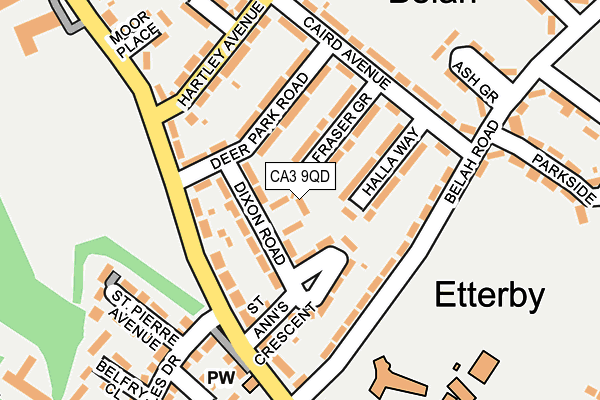 CA3 9QD map - OS OpenMap – Local (Ordnance Survey)