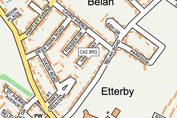 CA3 9RG map - OS OpenMap – Local (Ordnance Survey)