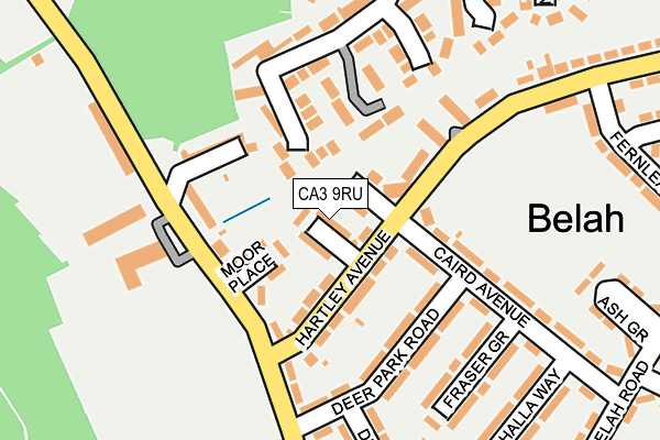 CA3 9RU map - OS OpenMap – Local (Ordnance Survey)