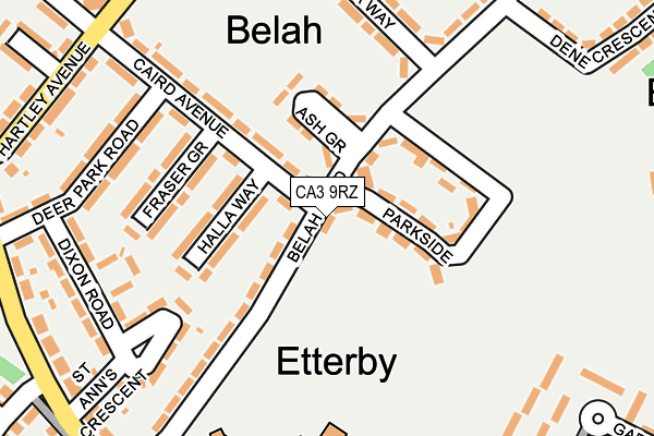 CA3 9RZ map - OS OpenMap – Local (Ordnance Survey)