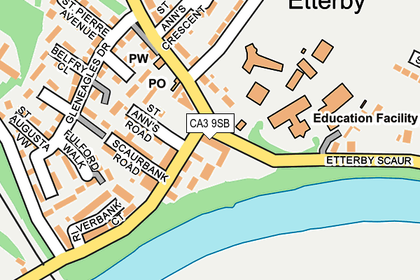 CA3 9SB map - OS OpenMap – Local (Ordnance Survey)